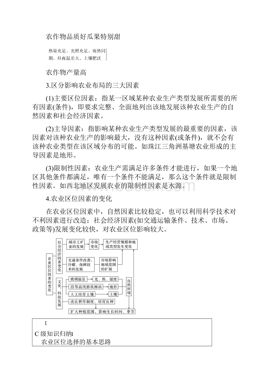 高考地理二轮优选习题 专题六 区域产业活动 微专题22 农业区位因素与农业地域类型学案.docx_第3页