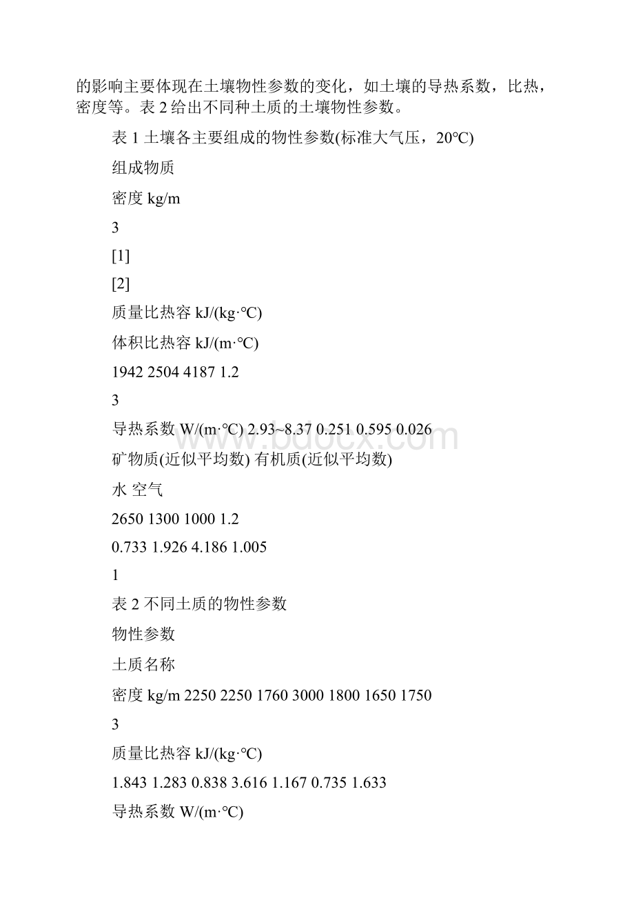 最新土壤导热系数对地埋管地源热泵水平地埋管周围土壤温度场的影响研究secret文档格式.docx_第2页