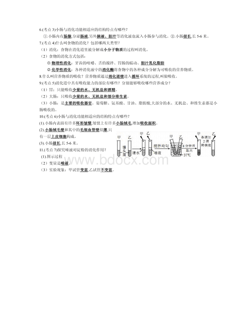 word完整版济南版七年级生物下册知识点汇总推荐文档Word格式.docx_第3页