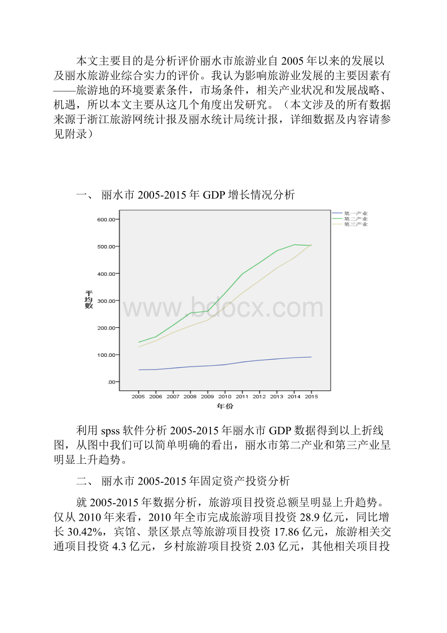 SPSS统计软件论文丽水市旅游业发展综合评价剖析Word格式.docx_第2页