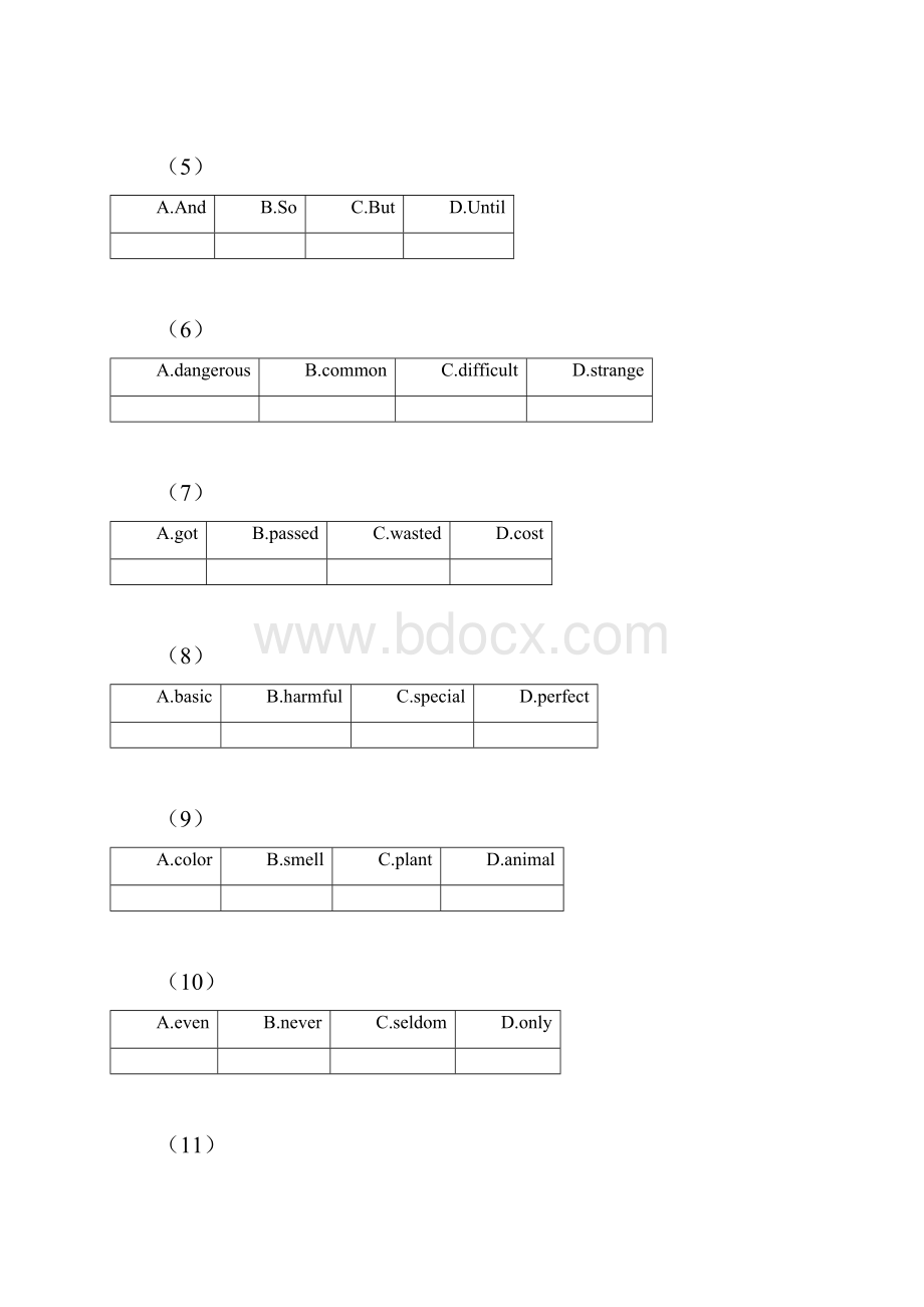 初三英语完形填空练习题精选附答案解析.docx_第3页