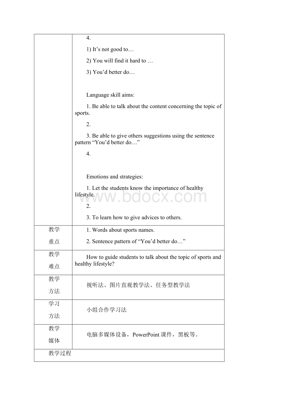 外研社中职英语第一册教学教案Word格式文档下载.docx_第3页