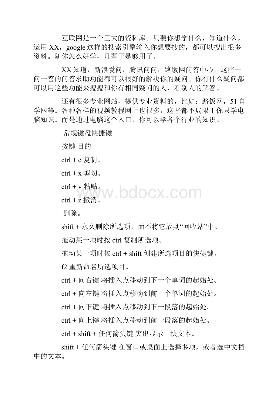 推荐学习电脑入门知识优秀word范文 12页.docx_第2页