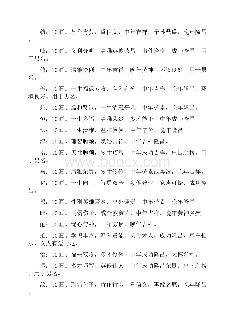 五行属水的字10画.docx_第2页