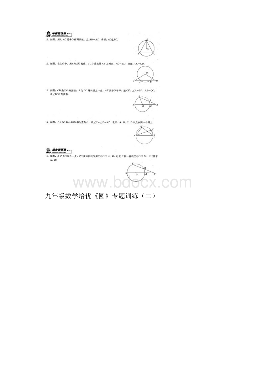 生九年级数学培优《圆》专题训练.docx_第2页