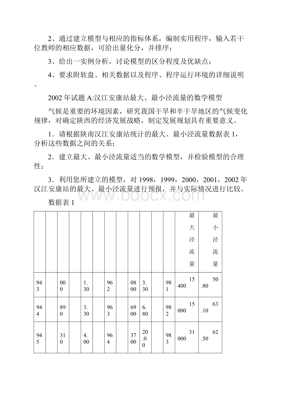 西北工业大学校内数学建模竞赛试题集锦.docx_第3页