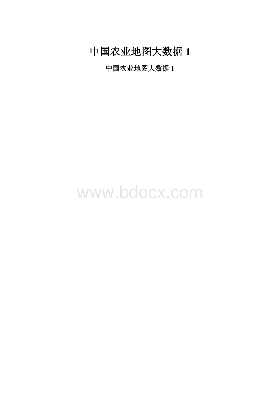 中国农业地图大数据1Word文档下载推荐.docx