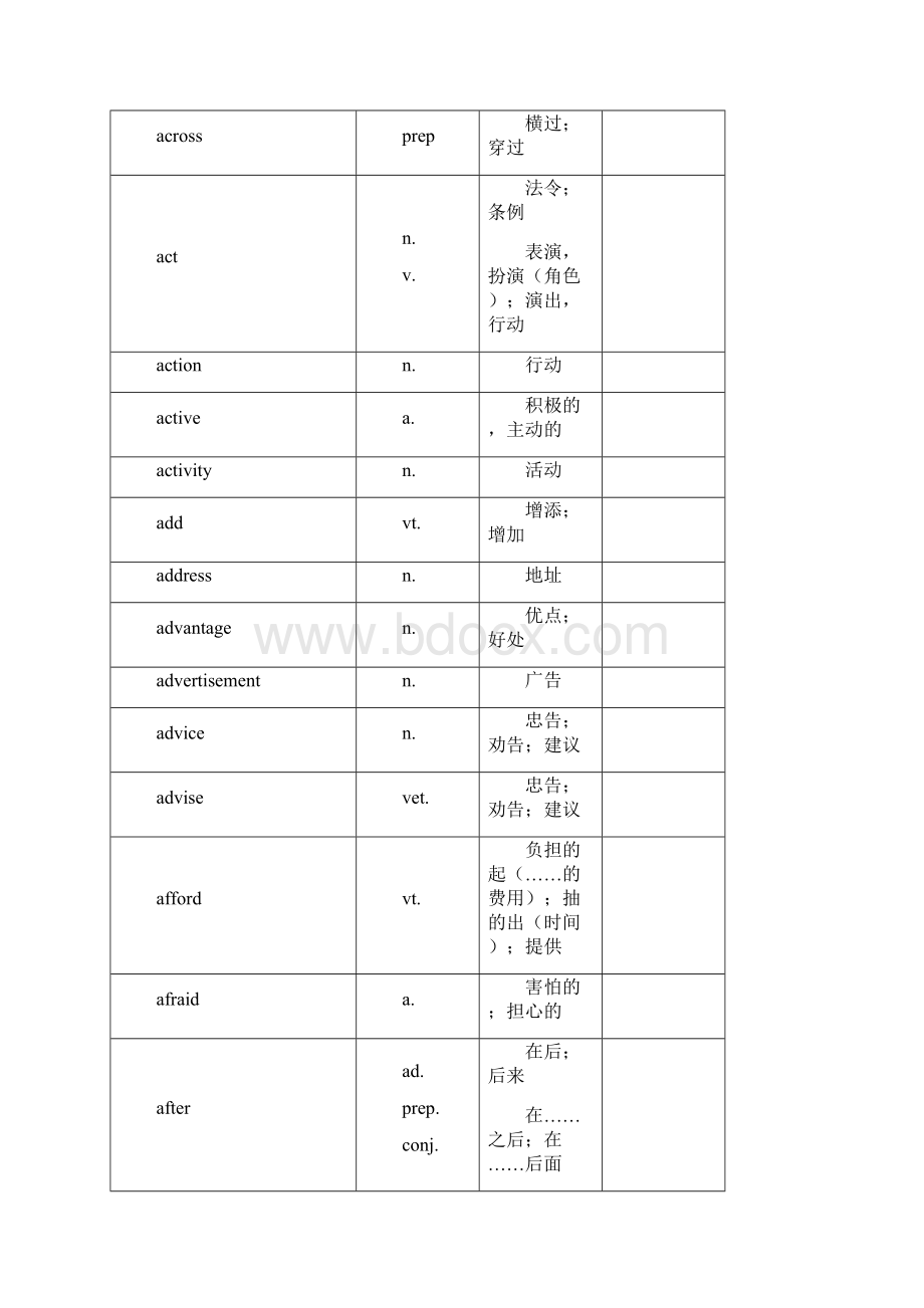 中考词汇表对照表Word格式文档下载.docx_第2页