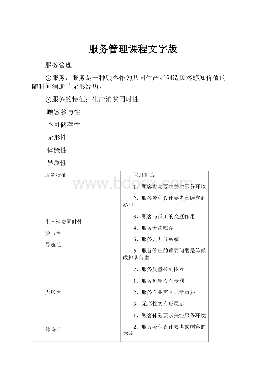 服务管理课程文字版.docx_第1页