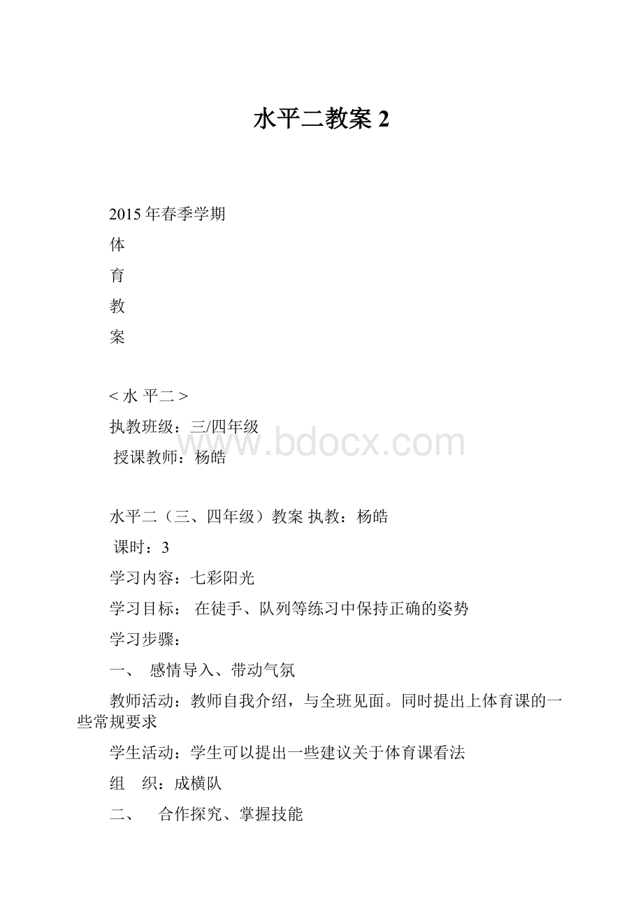 水平二教案2.docx