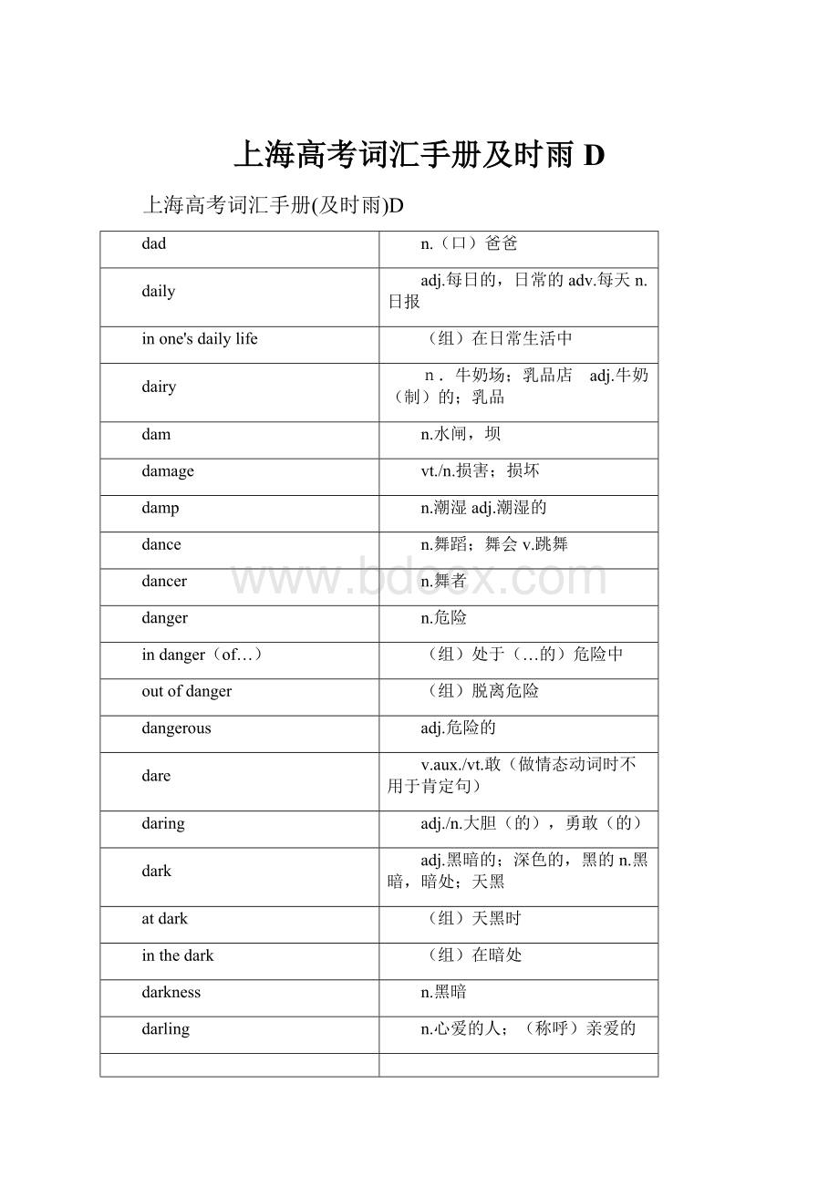 上海高考词汇手册及时雨D.docx_第1页