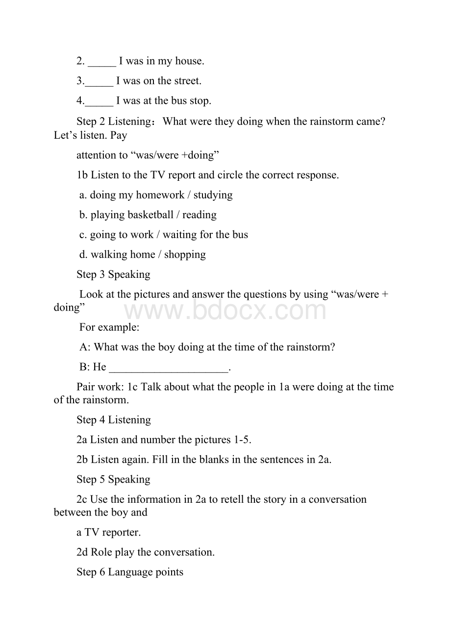 Unit3Whatwereyoudoingwhentherainstormcame教案总结.docx_第3页