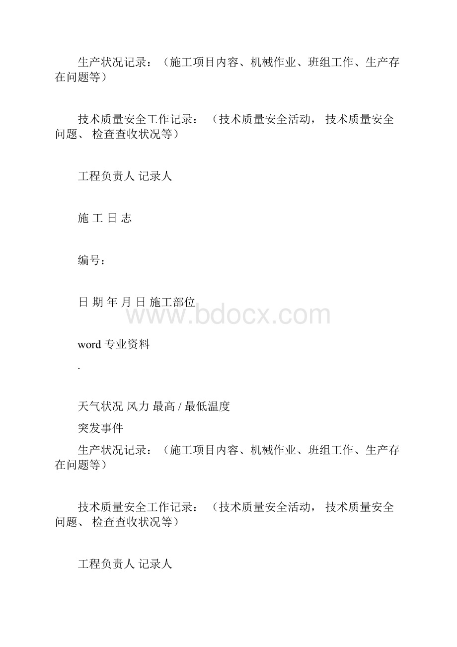 建筑工程施工日志.docx_第3页