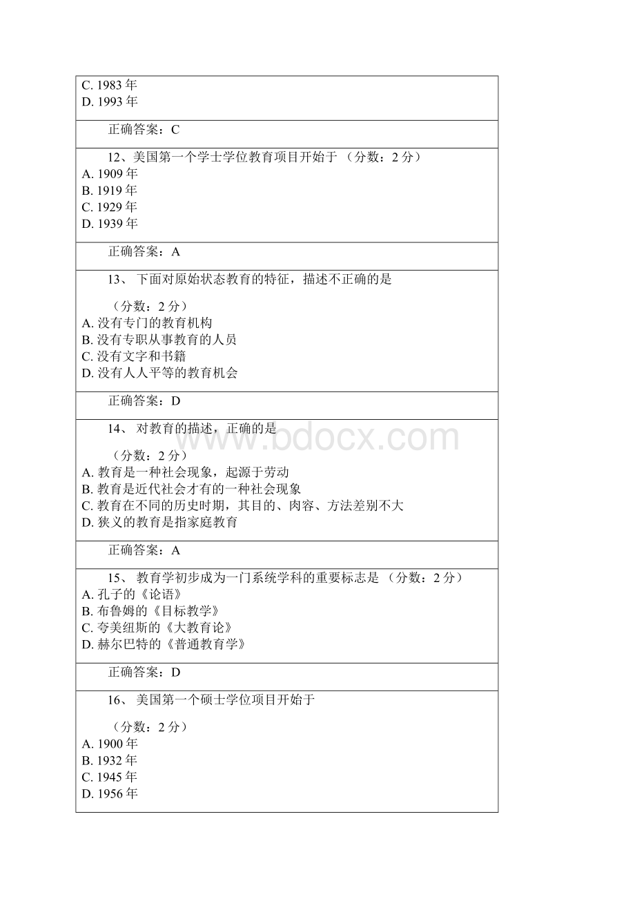 护理教育导论阶段测试及作业答案汇总.docx_第3页