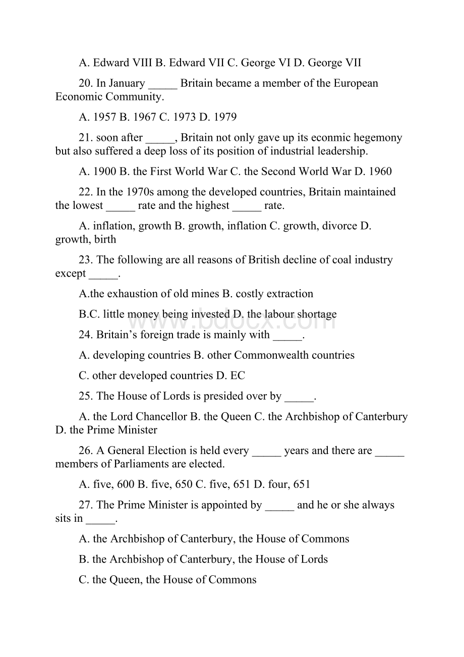 《英美概况》试题附答案Word文件下载.docx_第3页