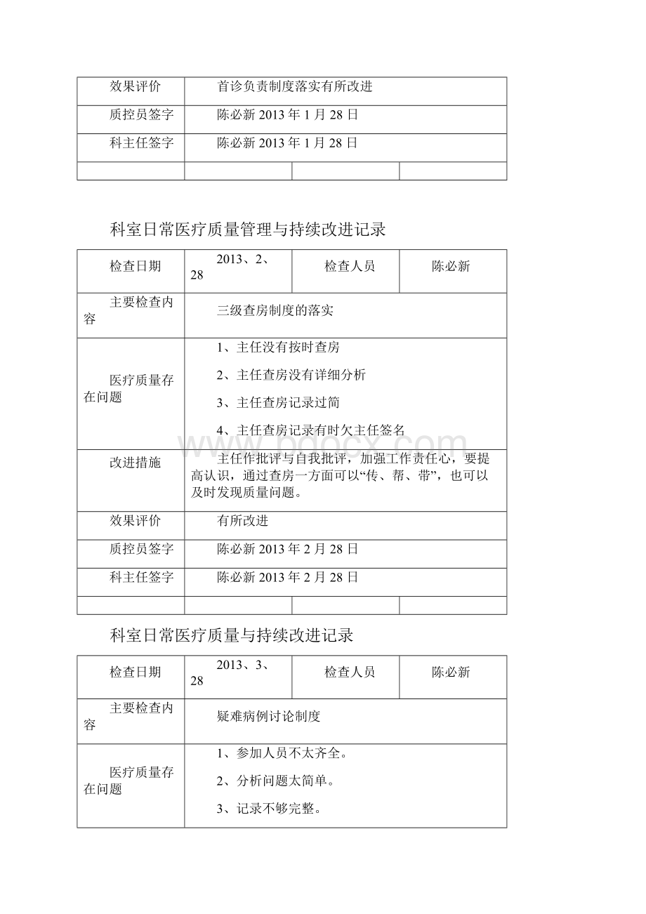 医疗质量管理与持续改进之质量与安全小组管理核心制度的落实文档格式.docx_第3页