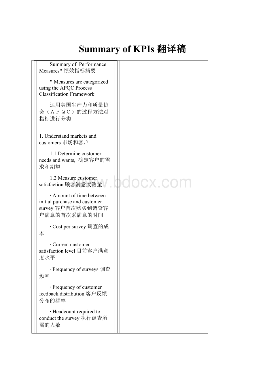 Summary ofKPIs 翻译稿.docx