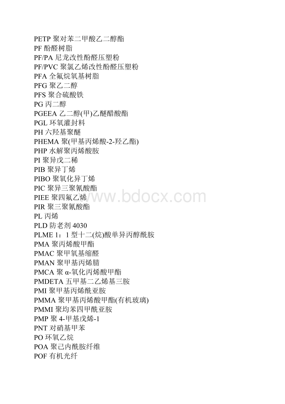 常用高分子聚合物名称缩写中英文对照.docx_第3页