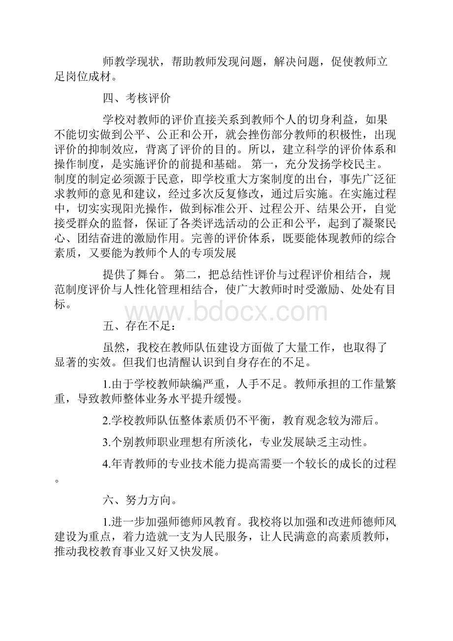 教师队伍建设自查报告范文精选3篇.docx_第3页