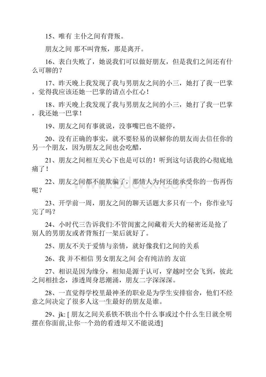 朋友之间矛盾说说Word下载.docx_第2页