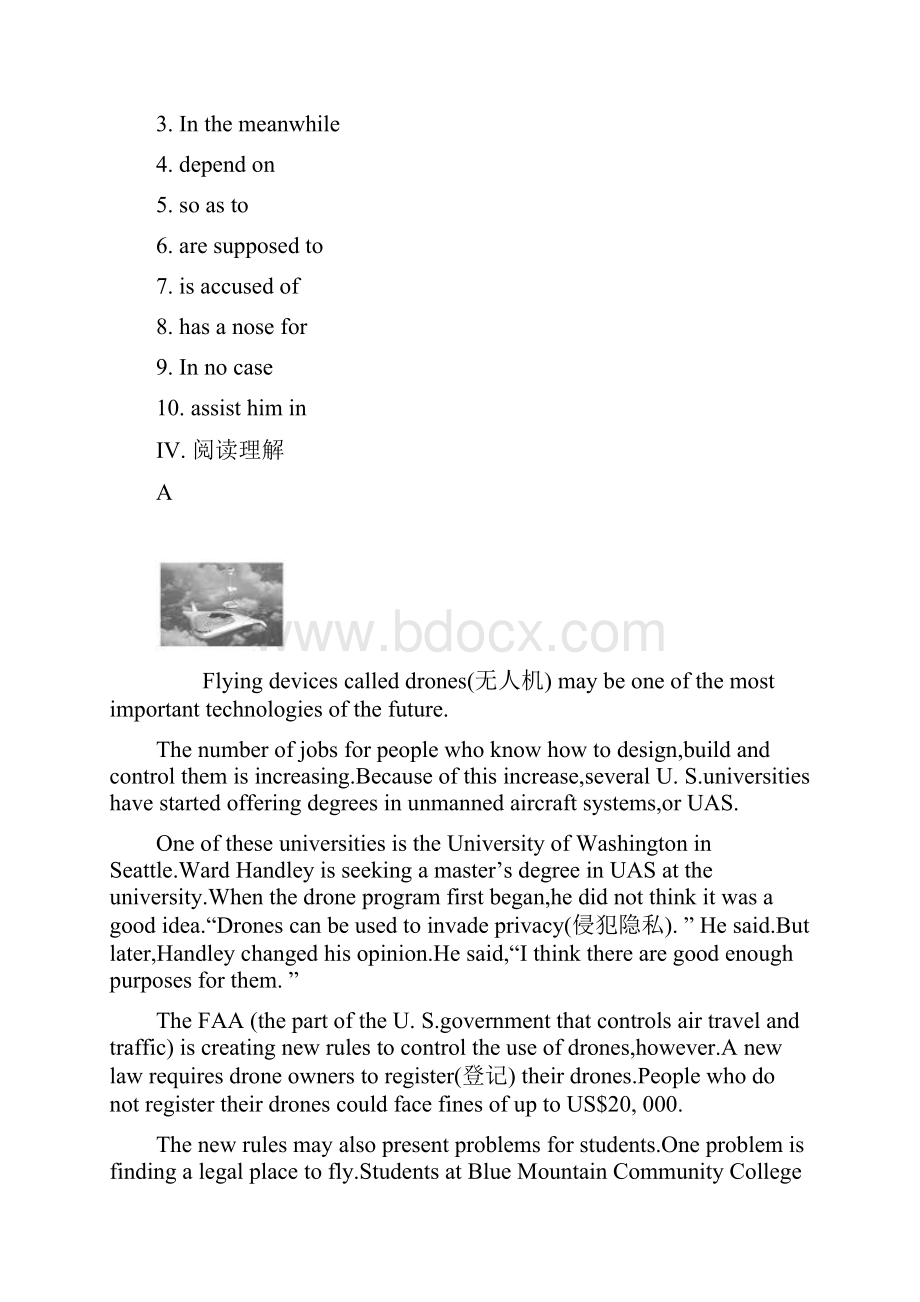 学年度高二英语人教版必修5课时提升作业 十 Unit 4 Warming UpReading.docx_第3页