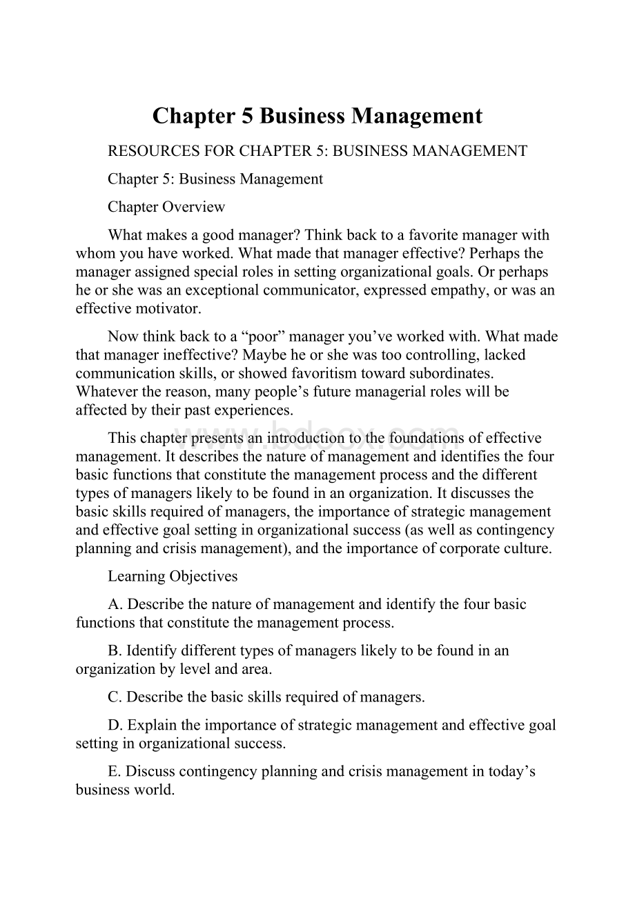 Chapter 5 Business Management.docx_第1页