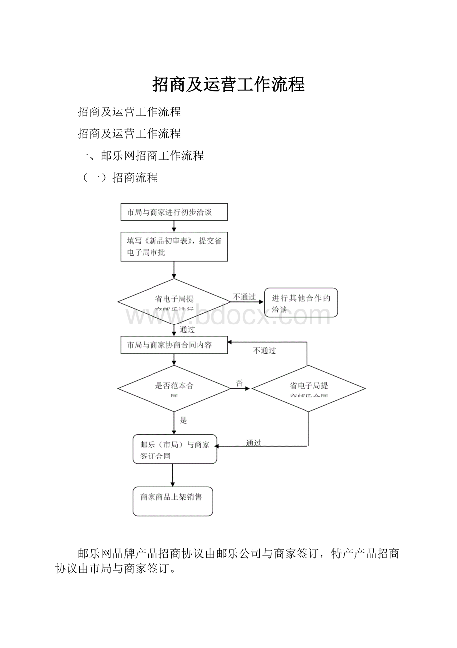 招商及运营工作流程.docx