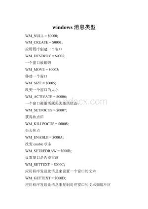 windows消息类型.docx