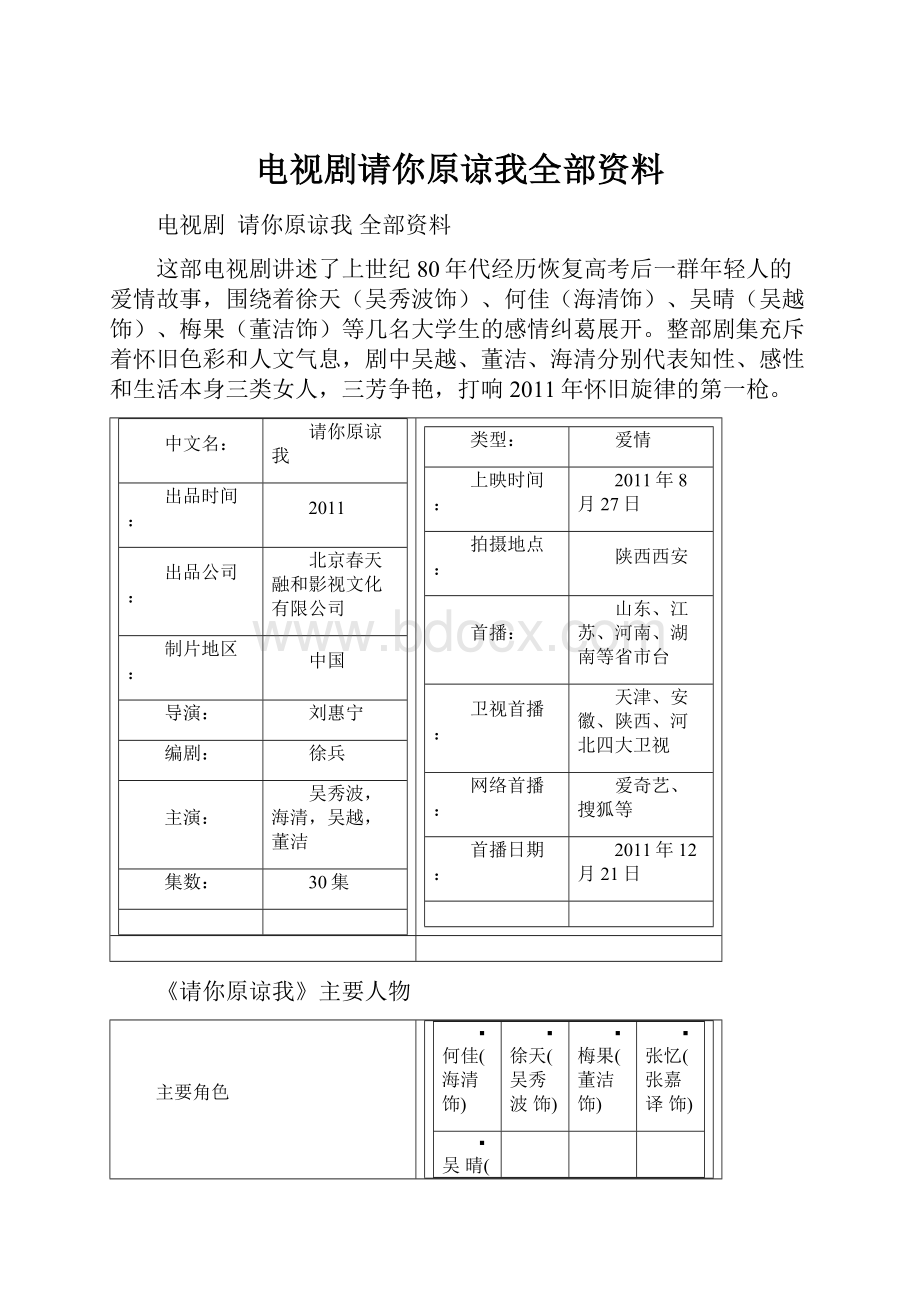 电视剧请你原谅我全部资料.docx