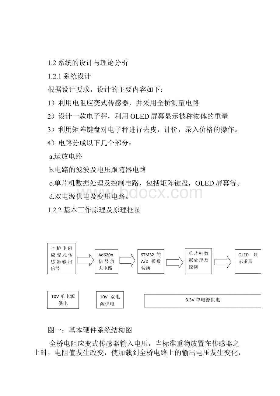 电子秤课程设计实验报告材料.docx_第3页