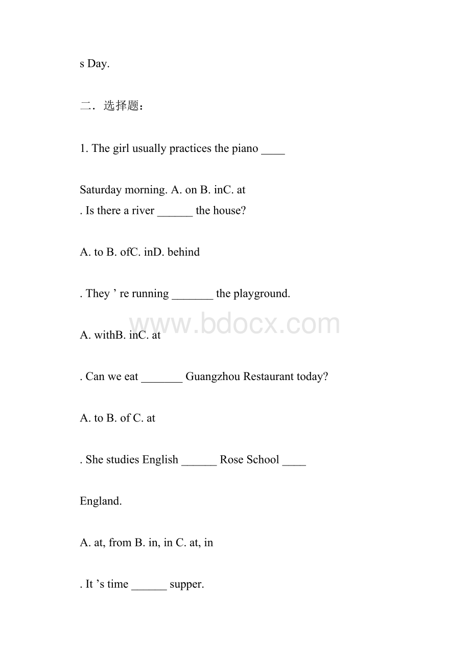 小升初英语介词练习题及答案.docx_第2页