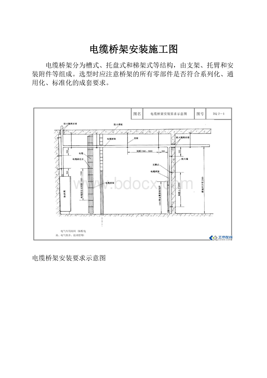 电缆桥架安装施工图Word格式文档下载.docx