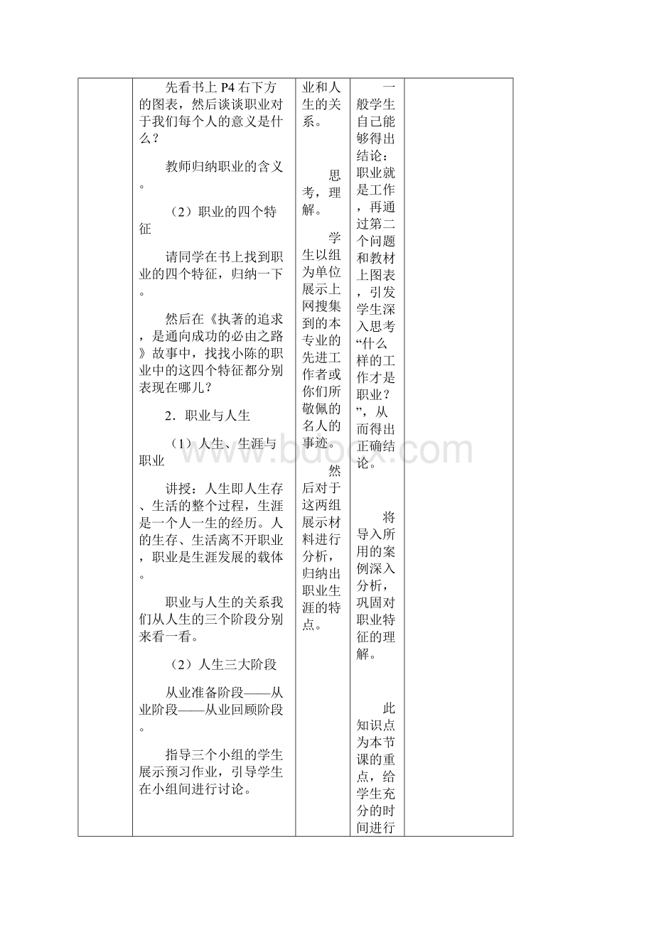 职业生涯规划全册教案设计1.docx_第3页