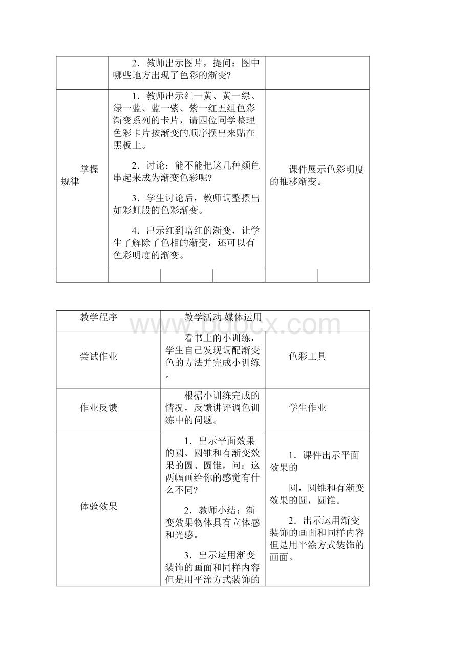 湖南美术出版社小学五年级上册美术教案打印版.docx_第3页