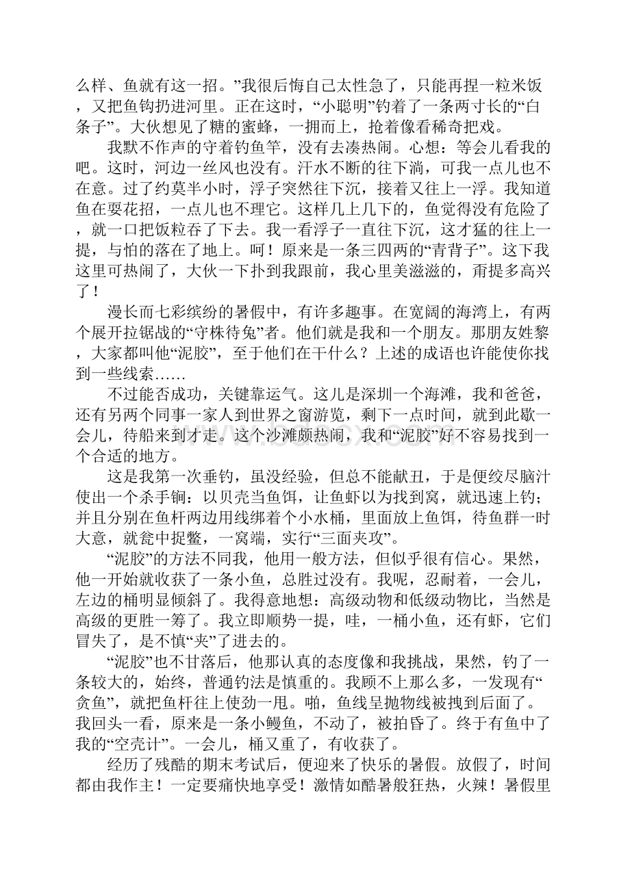 难忘的暑假趣事作文600字精选43篇.docx_第3页