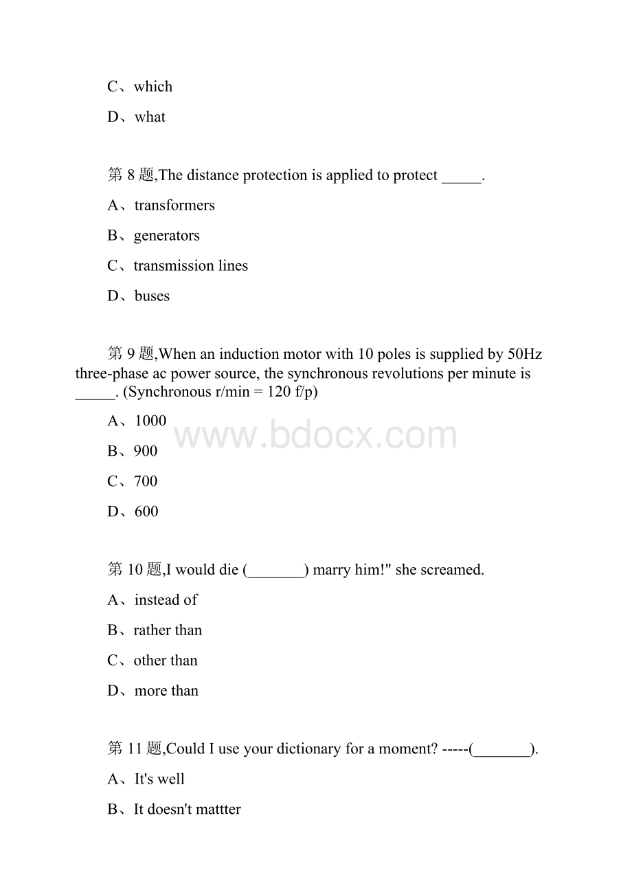 西安交通大学18年课程考试《专业英语》作业考核试题文档格式.docx_第3页