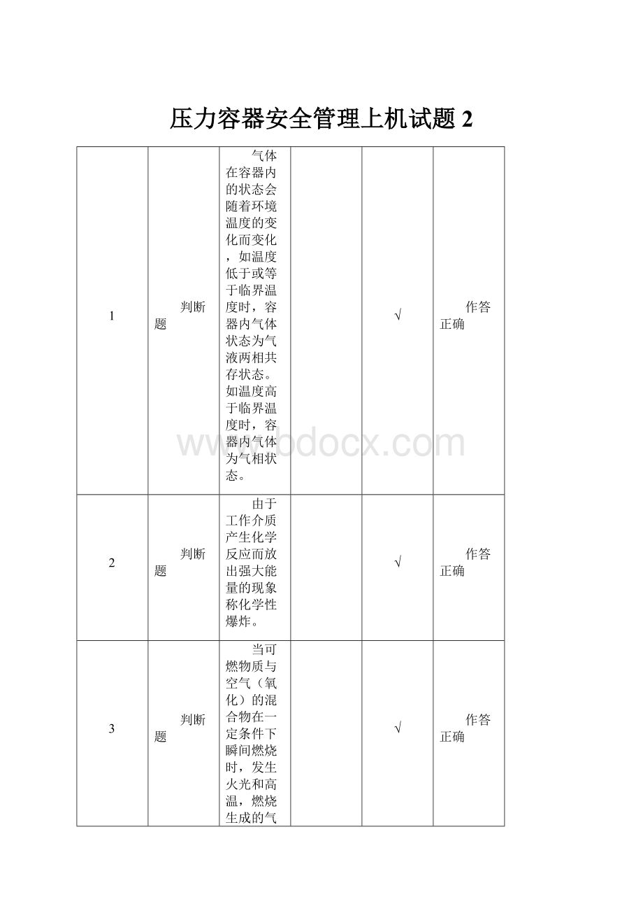 压力容器安全管理上机试题2.docx