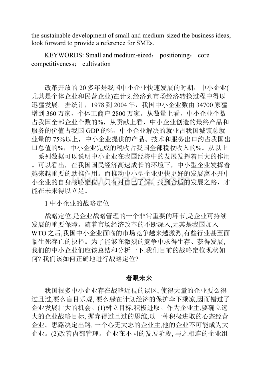 中小企业经营战略方案的思考Word文档下载推荐.docx_第2页