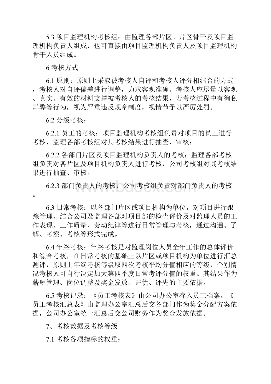 监理岗位员工考核细则 新.docx_第3页