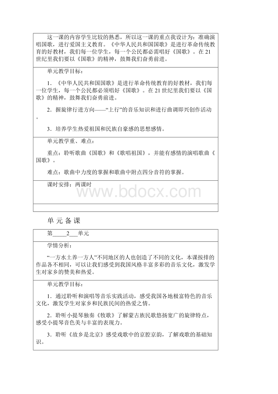 人音版小学四年级上册全册教案.docx_第2页