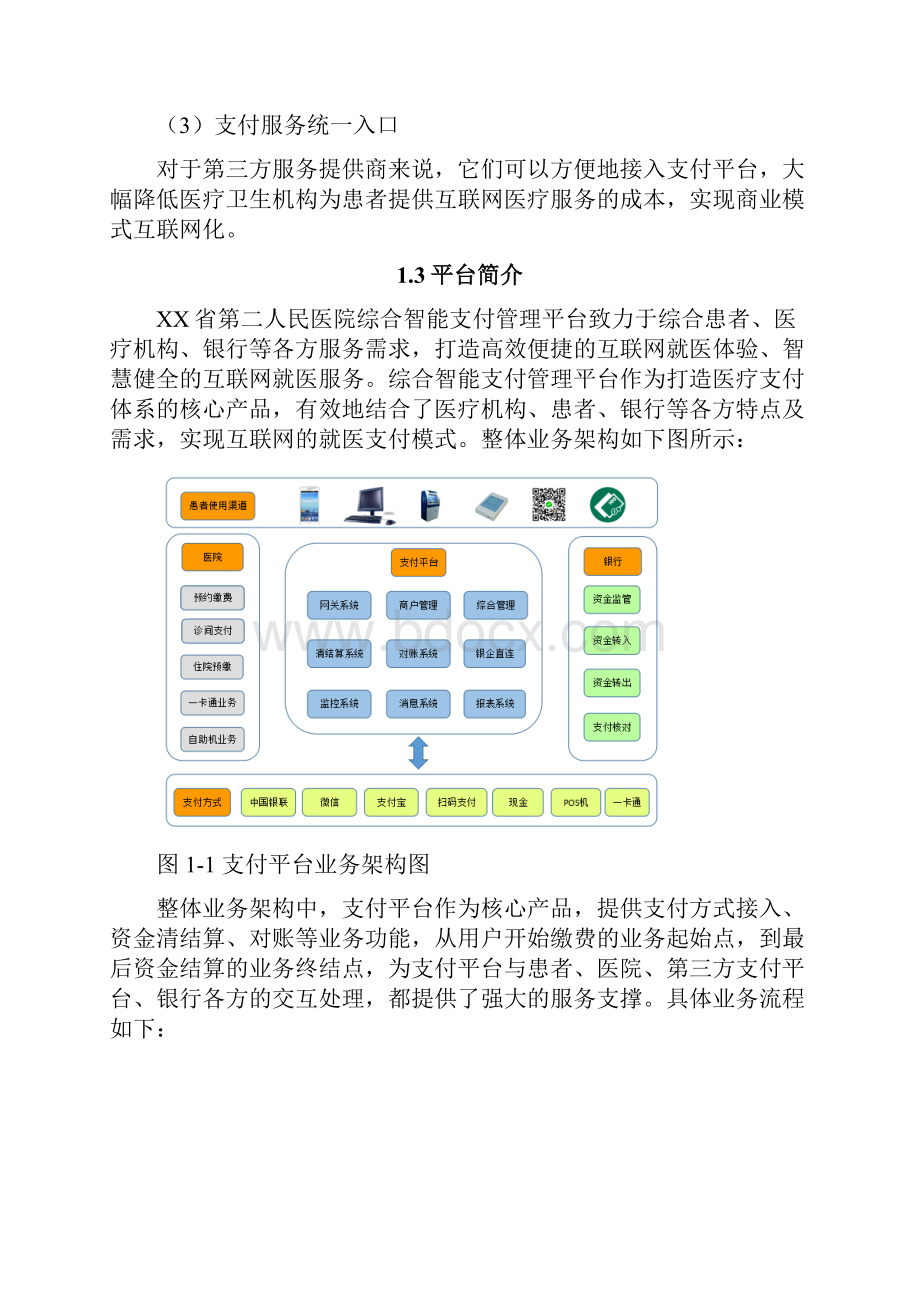 XX省第二人民医院综合智能支付管理平台解决方案.docx_第3页