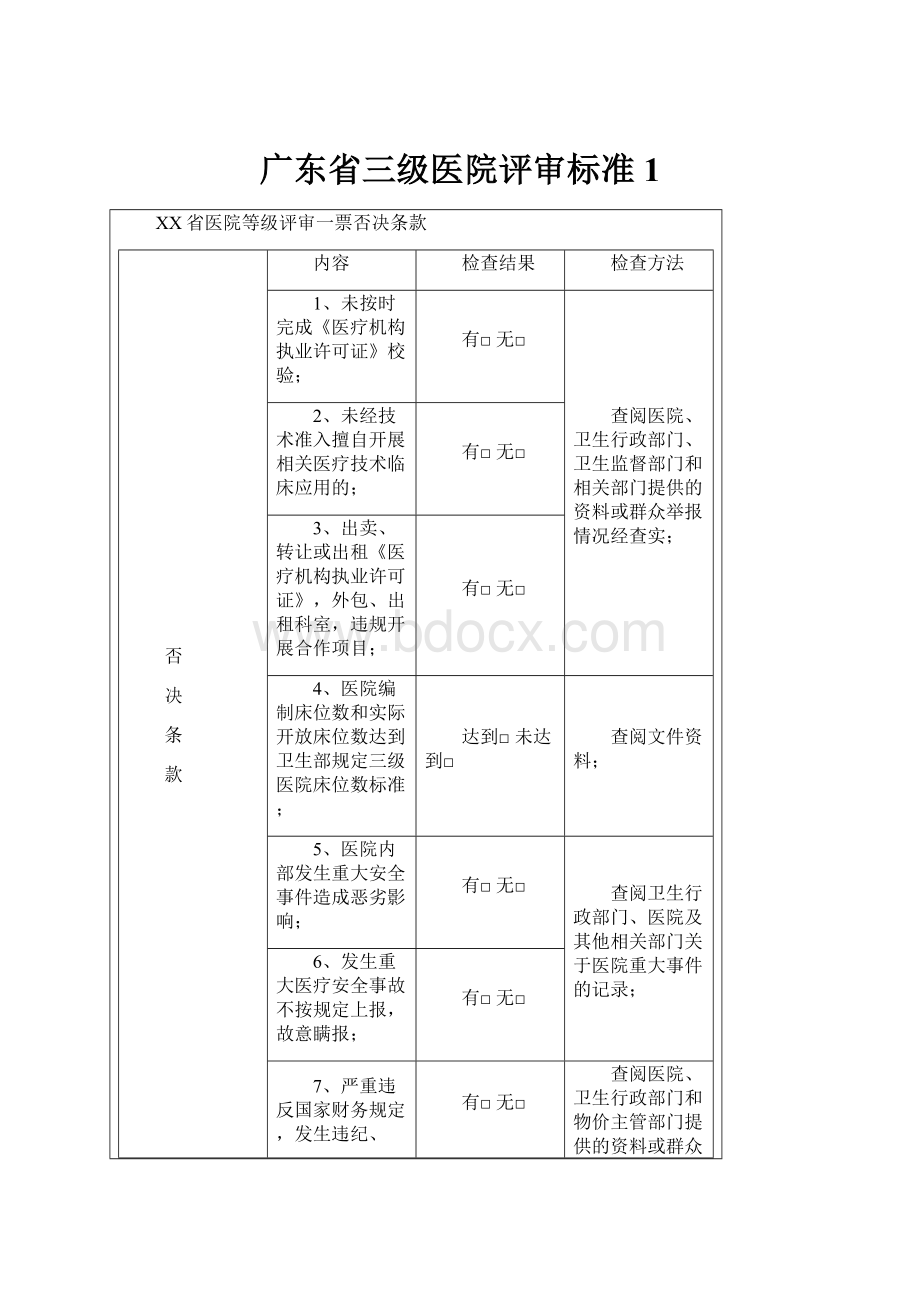 广东省三级医院评审标准1.docx_第1页