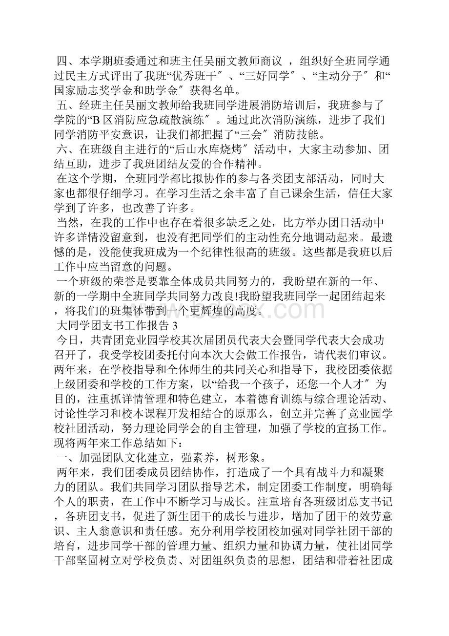 大学生团支书个人年度工作总结报告.docx_第3页