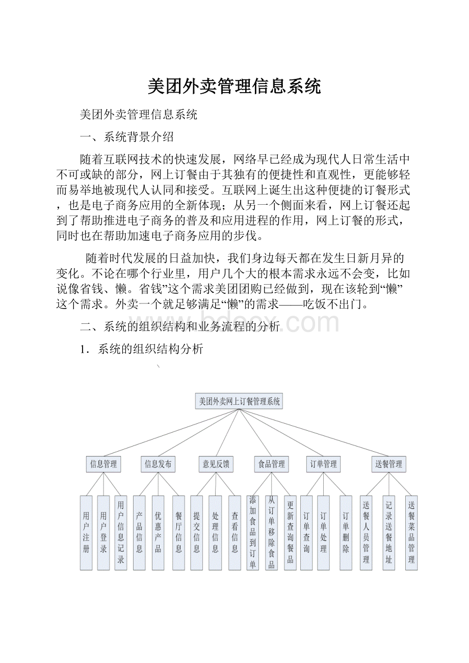 美团外卖管理信息系统.docx_第1页