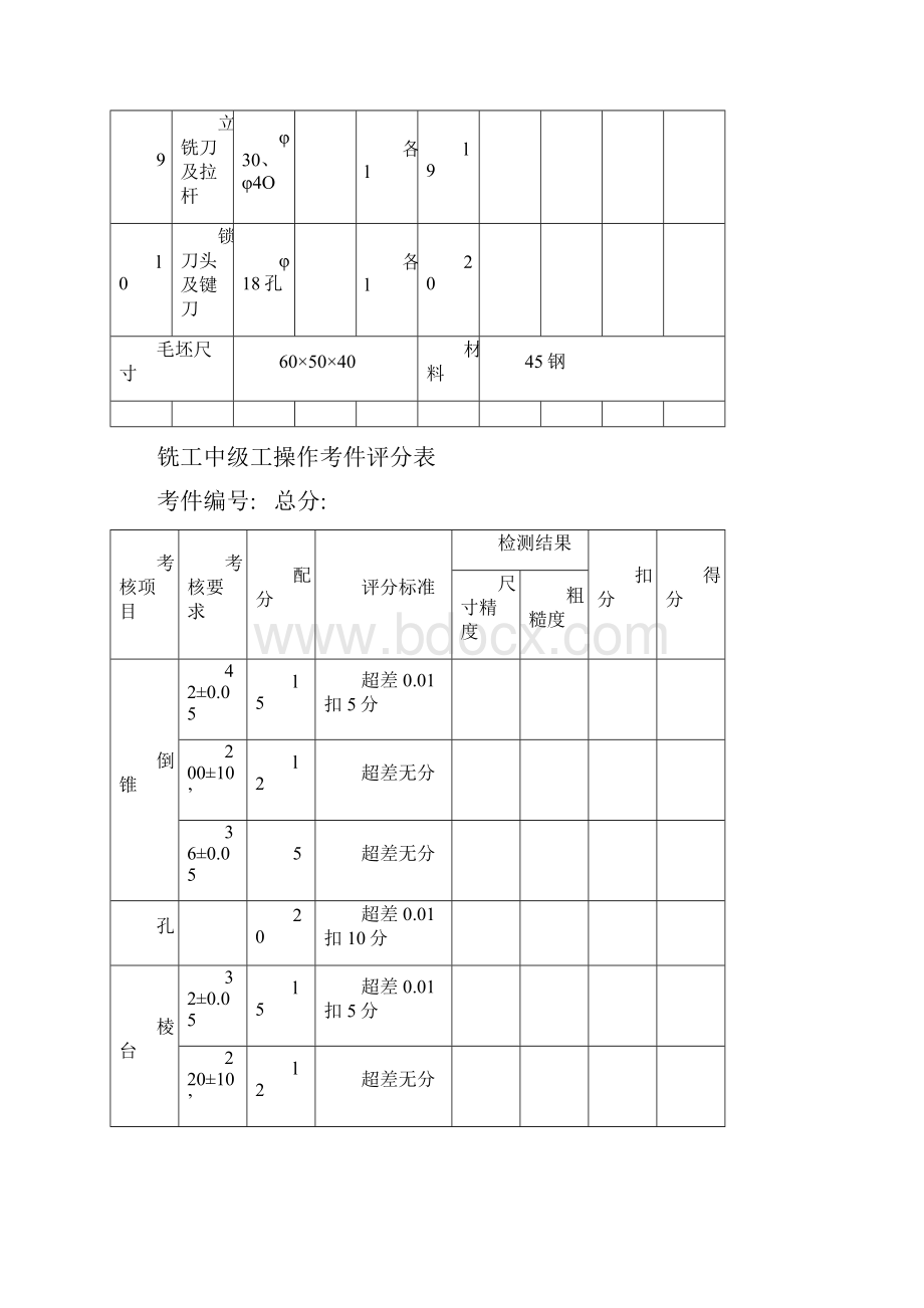 B铣工中级操作试题题.docx_第2页