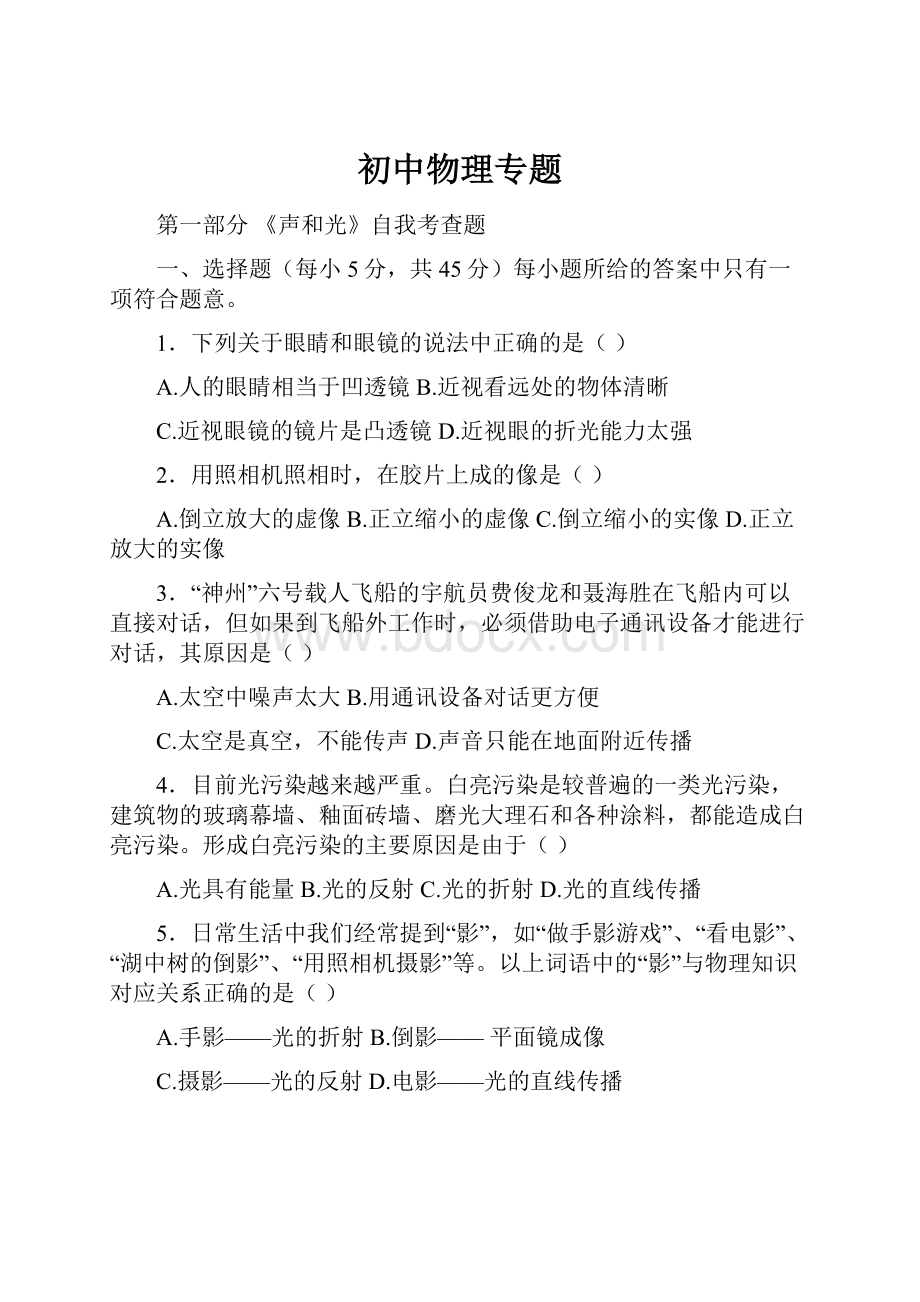 初中物理专题.docx