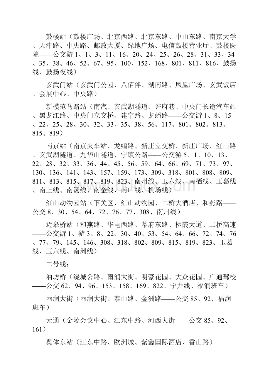 南京地铁线路共21页word资料.docx_第2页