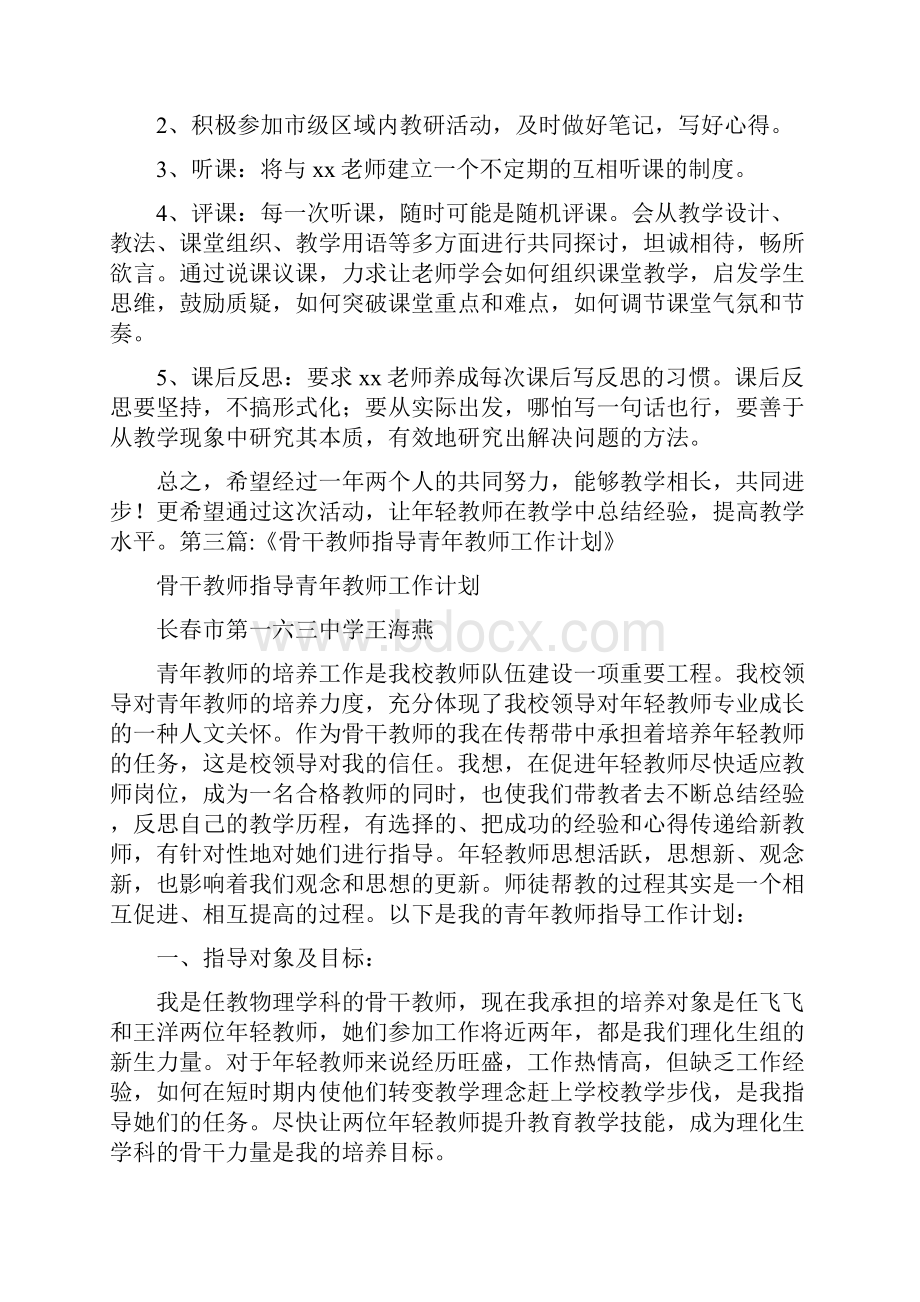 工作计划 指导骨干教师工作计划.docx_第3页