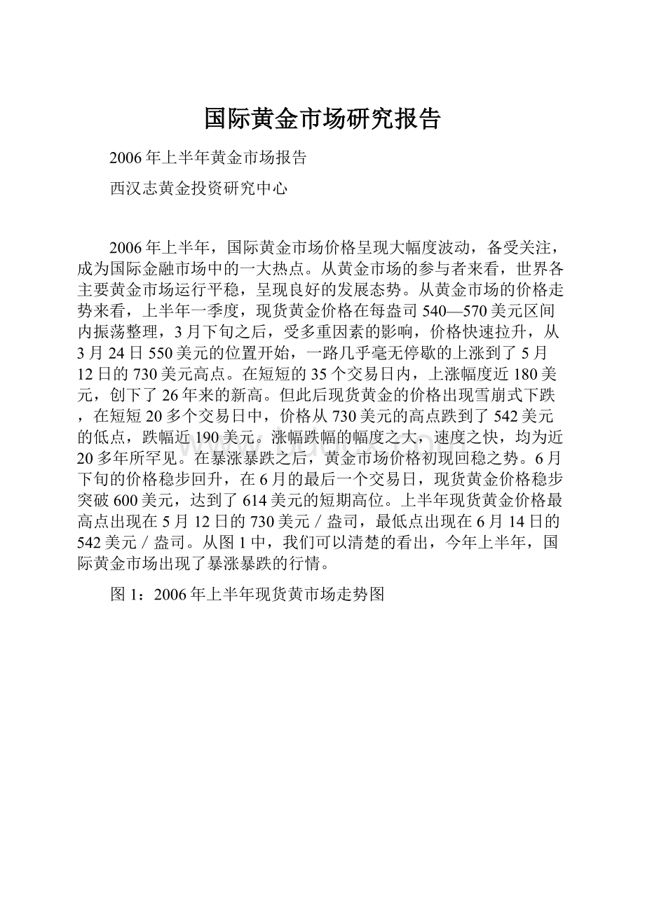 国际黄金市场研究报告.docx