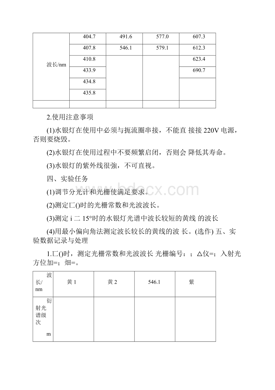 光栅衍射实验实验报告.docx_第3页